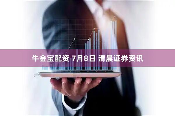 牛金宝配资 7月8日 清晨证券资讯